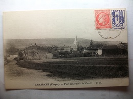 Delcampe - Carte Postale Lamarche (88) Vue Générale Et La Forêt ( Petit Format Oblitérée Timbre 1944 RF Et Timbre 1 Franc) - Lamarche