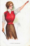 Illustration Barber Court - A Golf Champion - Femme Joueuse De Golf - Edition J. St. Co. - Barber, Court