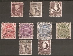 AUSTRALIA 1948 - 1956 WATERMARK AND NO WATERMARK FINE USED SETS SG 223/224f Cat £24 - Usati