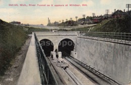Delcampe - Detroit River Tunnel As It Appears At Windsor - Windsor