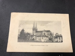 Delcampe - L’Eglise Notre Dame à CHOLET - 1909 Timbrée - Cholet
