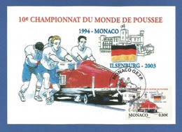 Delcampe - Monaco  2003  Mi.Nr. 2638 , 10e Championnat Du Monde De Poussee - Maximum Card - Jour D`Emission 03.II.2003 - Maximumkarten (MC)