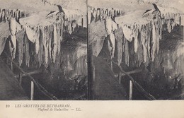 Delcampe - CP STEREOSCOPIQUE GROTTES DE BETHARRAM PYRENEES - PLAFOND DE STALACTITES - Stereoskopie