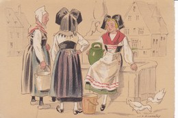 Delcampe - Croquis Régionaux. A La Fontaine - Barday