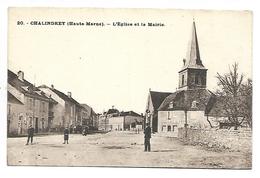Delcampe - CHALINDREY - L'Eglise Et La Mairie - Chalindrey