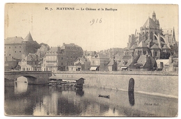 Delcampe - Mayenne , Le Château Et La Basilique - Mayenne