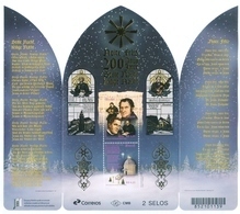 BRAZIL  2018  - CHRISTMAS 2018 - 200 YEARS OF THE CHRISTMAS  SONG "SILENT NIGHT"  - SOUVENIR SHEET 2 STAMPS -  MNH - Neufs