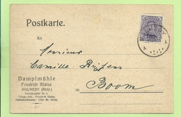 BZ 67 (opdruk EUPEN !!!!!!!!) Op Kaart Stempel MALMEDY (Rare !!) (K4338) - OC55/105 Eupen & Malmédy