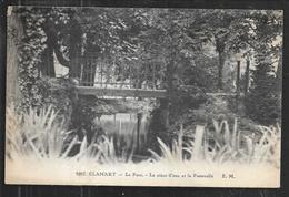 Delcampe - Cpa 9219528 Clamart Le Parc La Pièce D'eau Et La Passerelle (timbre Maréchal Pétain) - Clamart