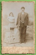Delcampe - Setúbal - REAL PHOTO Cartonada - Fotografia Cabecinha - Homem E Menina - Criança - Homme - Man - Child - Enfant Portugal - Setúbal