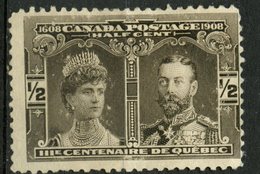 Canada 1908 1/2 Cent Prince And Princess Of Wales  Issue #96 Unused No Gum - Nuevos