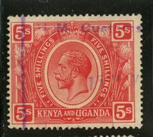 Kenya And Uganda 1922 5Sh King George V Issue #34 - Kenya & Oeganda