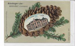 Delcampe - 57 MORANGE . MÖRCHINGEN . L'école Et La Pive De Sapin En Relief , édit : Otto Steinbicker , écrite En 1919 , état Extra - Morhange