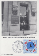 Delcampe - Carte   FRANCE  Ouverture  Du  Point  Philatélique  Départemental  DIJON   1992 - Post