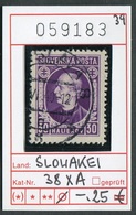 Slowakei - Slowakische Republik - Slovensko - Michel  38 XA - Oo Oblit. Used Gebruikt - - Gebruikt