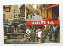 Delcampe - Cp, MONACO ,  MONTE CARLO ,  Multi Vues, Voyagée  1981, 2 Scans , Voir Oblitération Et Flamme - Monte-Carlo