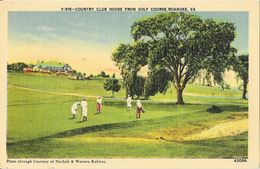 Delcampe - Sports - Country Club House From Golf Course, Roanoke, Virginie VA - Carte N° 43086 Non Circulée - Golf