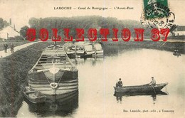 Delcampe - ACHAT DIRECT ☺♦♦ PENICHE Dans L'avant PORT Du CANAL De BOURGOGNE à LAROCHE - PENICHES BATELLERIE - Hausboote