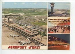 Aéroport Orly : Aérienne Aérogare Sud Ouest, Tour Contrôle, Hall Façade Aérogare Orly-Sud (cp Vierge N°288) - Paris Airports