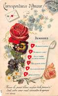 Thème Langage: :   Langage Fleurs.Roses Correspondance D'amour    (coin Défecteux Voir Scan) - Other & Unclassified
