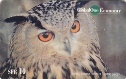 SWITZERLAND - Birds 3 Owl , Global One Prepaid Card Fr.10, Tirage 20.000, Used - Schweiz