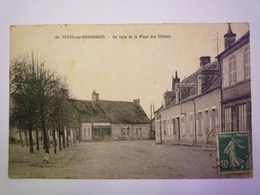 NEUVY-sur-BARANGEON  (Cher)  :  Un Coin De La Place Des Tilleuls   1924   XXX - Other & Unclassified