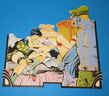 EROTIC SCENE IMMAGINE DA CARTACEO D'EPOCA PICTURE OF VINTAGE PAPER - Andere & Zonder Classificatie