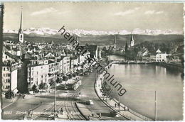 Zürich - Limmatquai Und Die Alpen - Foto-AK - Edition Rud. Suter Oberrieden - Oberrieden