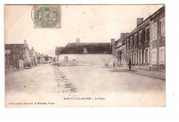 10 Marcilly Le Hayer La Place Edit Brunclair Cpa Carte Animée Cachet 1904 Griffe Origine Rurale OR - Marcilly