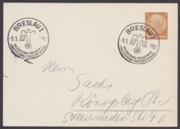 PP 122  A 1 Sst. "Breslau, Werbeschau Schlesien", 9.1.38 - Private Postal Stationery