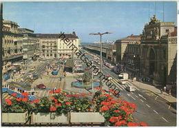 Zürich - Bahnhofplatz - Strassenbahn - Verlag E. Baumann Winterthur - Bauma