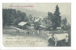 21406 -  Chalet Du Mont De Baulmes Paysan Et Vache  (attention Coin Cassé) - Baulmes