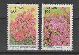Inde 1985 Flore Bougainvillés Série 838-39 2 Val ** MNH - Unused Stamps