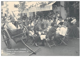 Hasparren - Pompe à Bras Et Pompiers En Tenue 1900 - Hasparren