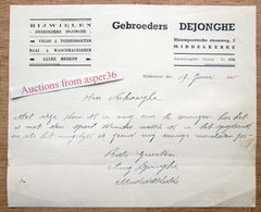 Rijwielen, Velos, Naai- & Waschmachienen, Gebroeders Dejonghe, Nieuwpoortsche Steenweg, Middelkerke 1945 - 1900 – 1949