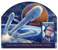 DJIBOUTI 2018 MNH** Tesla SPACEX Space Raumfahrt Espace S/S - OFFICIAL ISSUE - DH1815 - Afrika