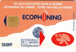 FRANCE - Ecophoning Orange "Satellite" , Military Card Used In Bosnia By FRA Sold, Tirage 10.000, 01/97, Used - Militär