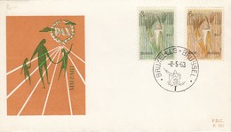 FDC BELGIUM 1311-1312 - 1961-1970