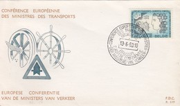 FDC BELGIUM 1313 - 1961-1970