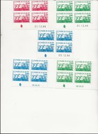 COINS DATES -TIMBRES DE SERVICE N° 93 A 97 BLOC DE 4 NEUF XX -ANNEE 1986-87  COTE : 42 € - 1960-1969