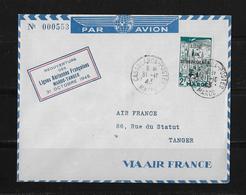 1945 Frankreich Marokko Luftpost Brief Casablanca Tanger - 1927-1959 Lettres & Documents