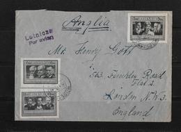 1947 Polen Luftpost Brief Wroclaw London Großbritannien - Posta Aerea