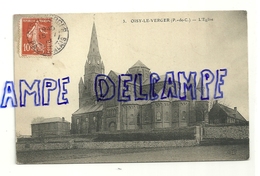 France. Pas-de-Calais.Oisy-le-Verger. L'Eglise 1945 - Non Classés