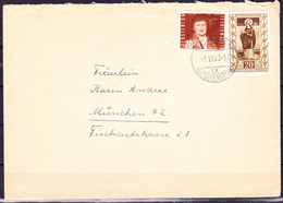 Liechtenstein - Brief Von Schaan Nach München 1953 - Storia Postale