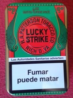 SPAIN ESPAGNE ANTIGUA LATA METÁLICA DE CIGARRILLOS TABACO TOBACCO CIGARETTES CIGARETTES AÑO 2009 APROX. LUCKY STRIKE VER - Boites à Tabac Vides