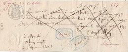 Billet à Ordre Manuscrit 21/10/1854 ALRIQ Figeac Lot - Meslier Lefebvre Paris - Cachet Fiscal - 1800 – 1899