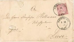 31379. Frontal REHBURG (Confederacion Alemania Norte) 1869. - Lettres & Documents