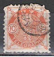 J 342A // YVERT & TELLIER 6 TÉLÉGRAPHE // 1885 - Telegraphenmarken