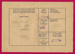 Enveloppe Du Service Des Estafettes Belges Datée De 1965 - Expédiée Du 1er Carabiniers Prins Boudewijn - Armeestempel