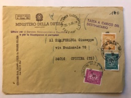 Lettera Del Ministero Della Difesa Con Tassa Di Bollo 1977 - Senza Corrispondenza - 1971-80: Storia Postale